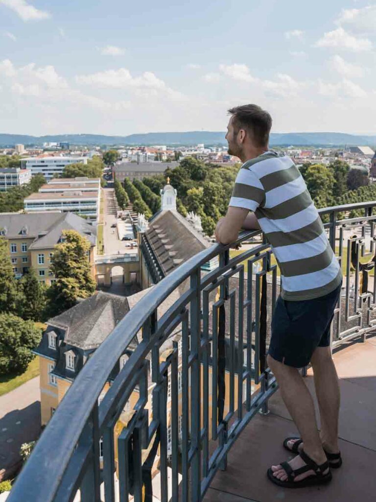 Blick vom Schlossturm in Karlsruhe