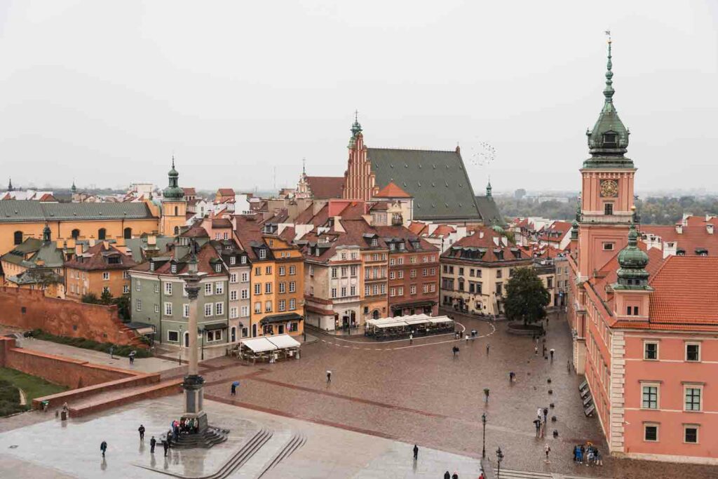 Aussicht auf die Altstadt von Warschau