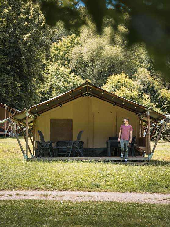 Vodatent Safarizelte Urlaub mit der Familie beim Glamping